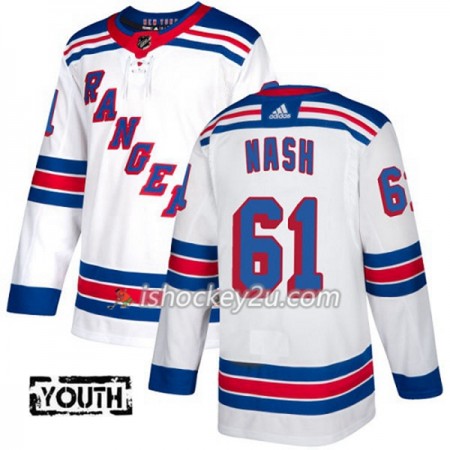 Børn NHL New York Rangers Trøje Rick Nash 61 Adidas 2017-2018 Hvid Authentic